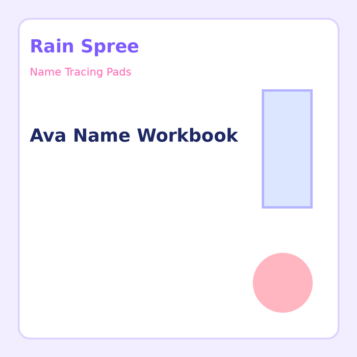 Ava Name Workbook