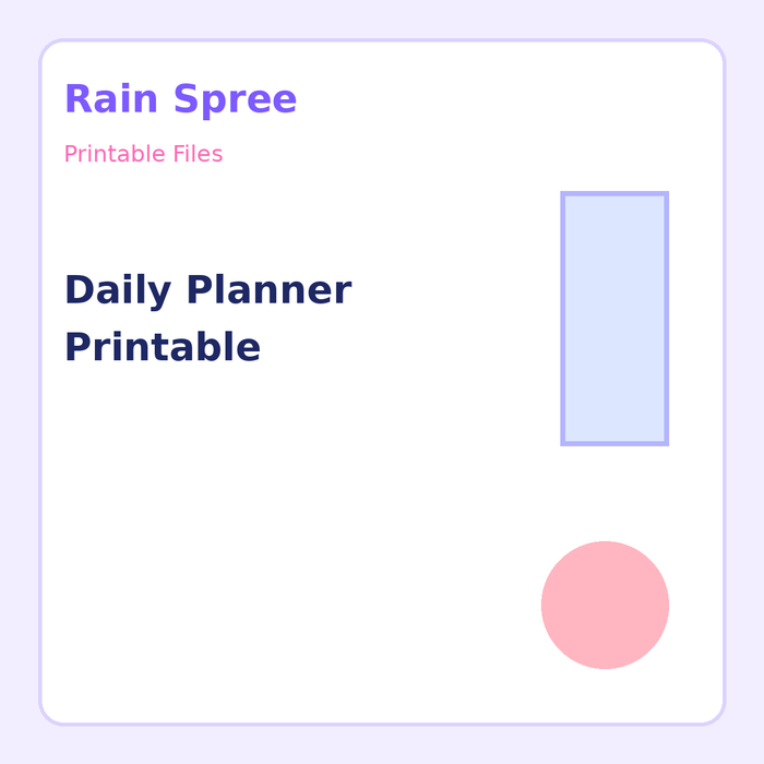 Daily Planner Printable