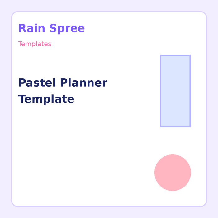 Pastel Planner Template