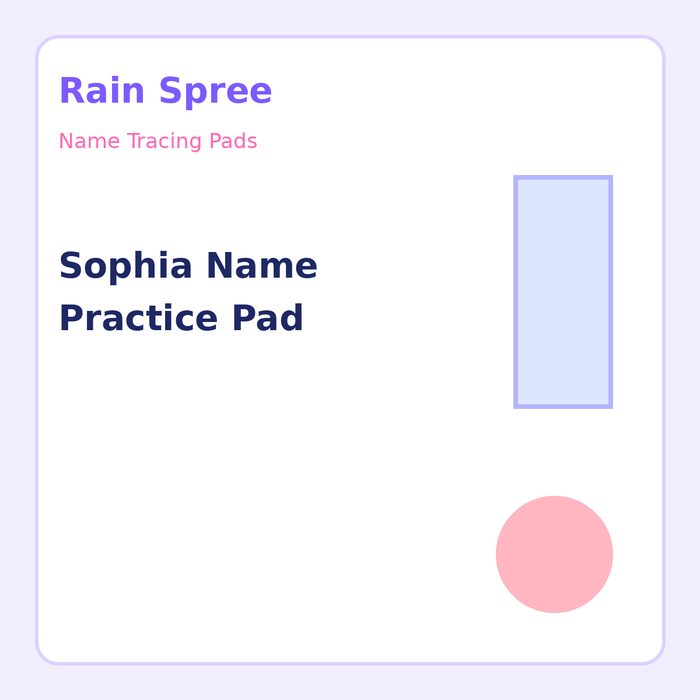 Sophia Name Practice Pad