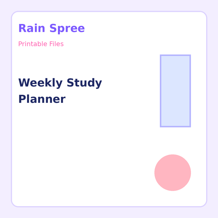 Weekly Study Planner